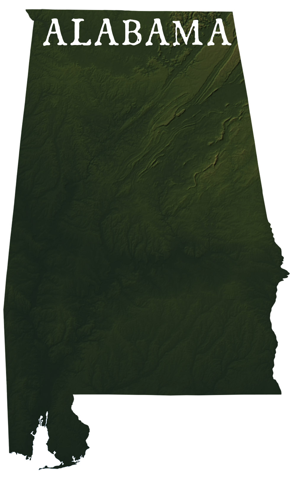 Alabama State Records Map
