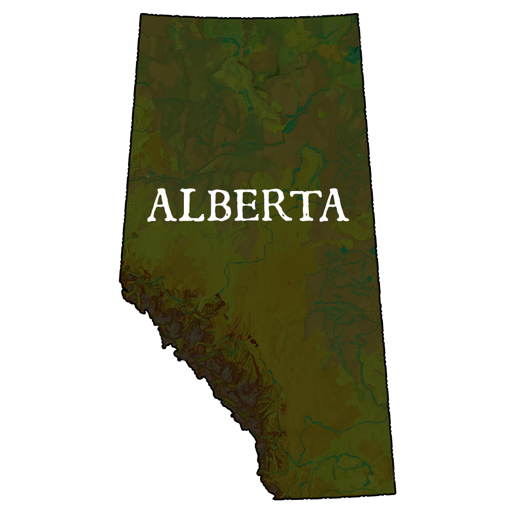Alberta Provincial Records Map