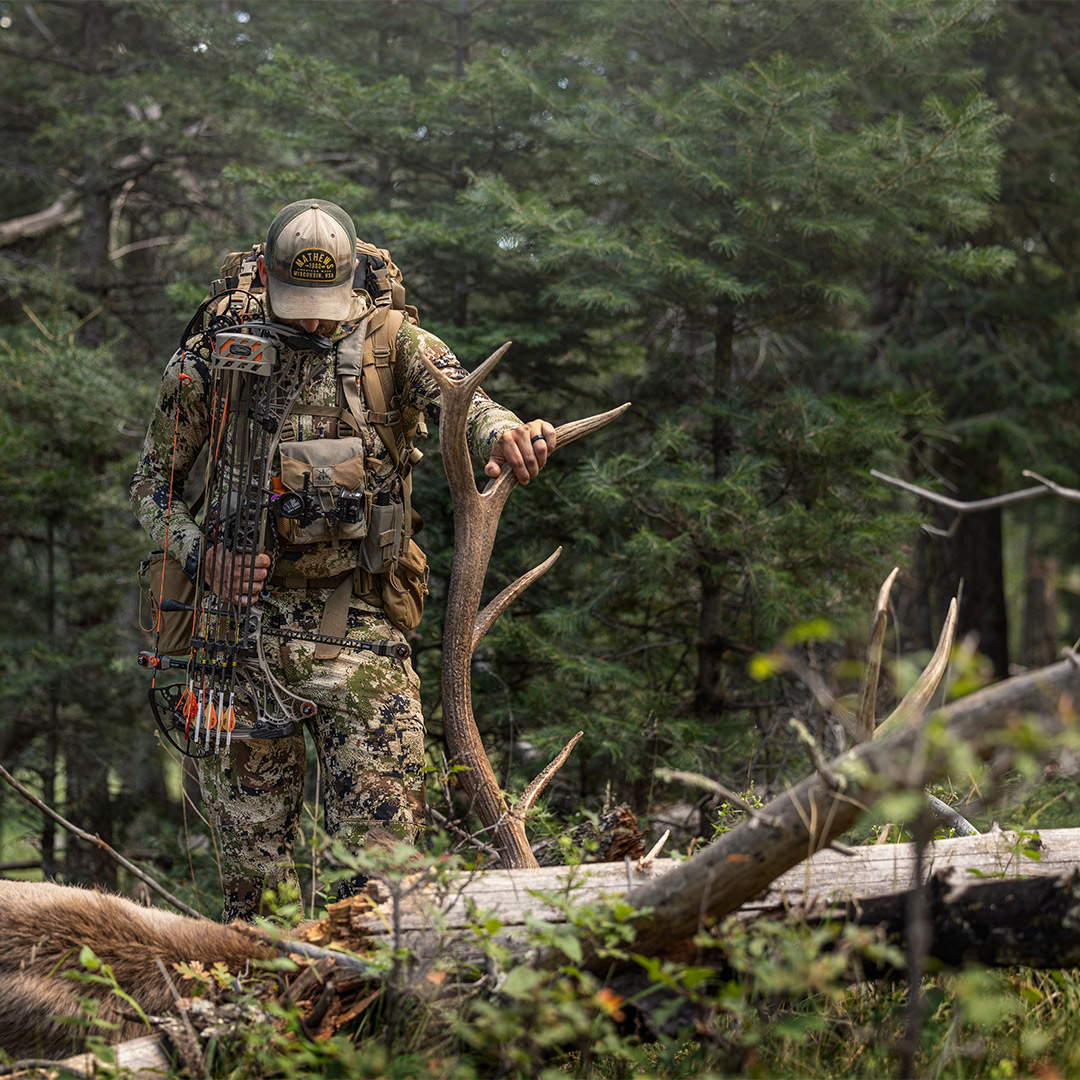 hunter with elk
