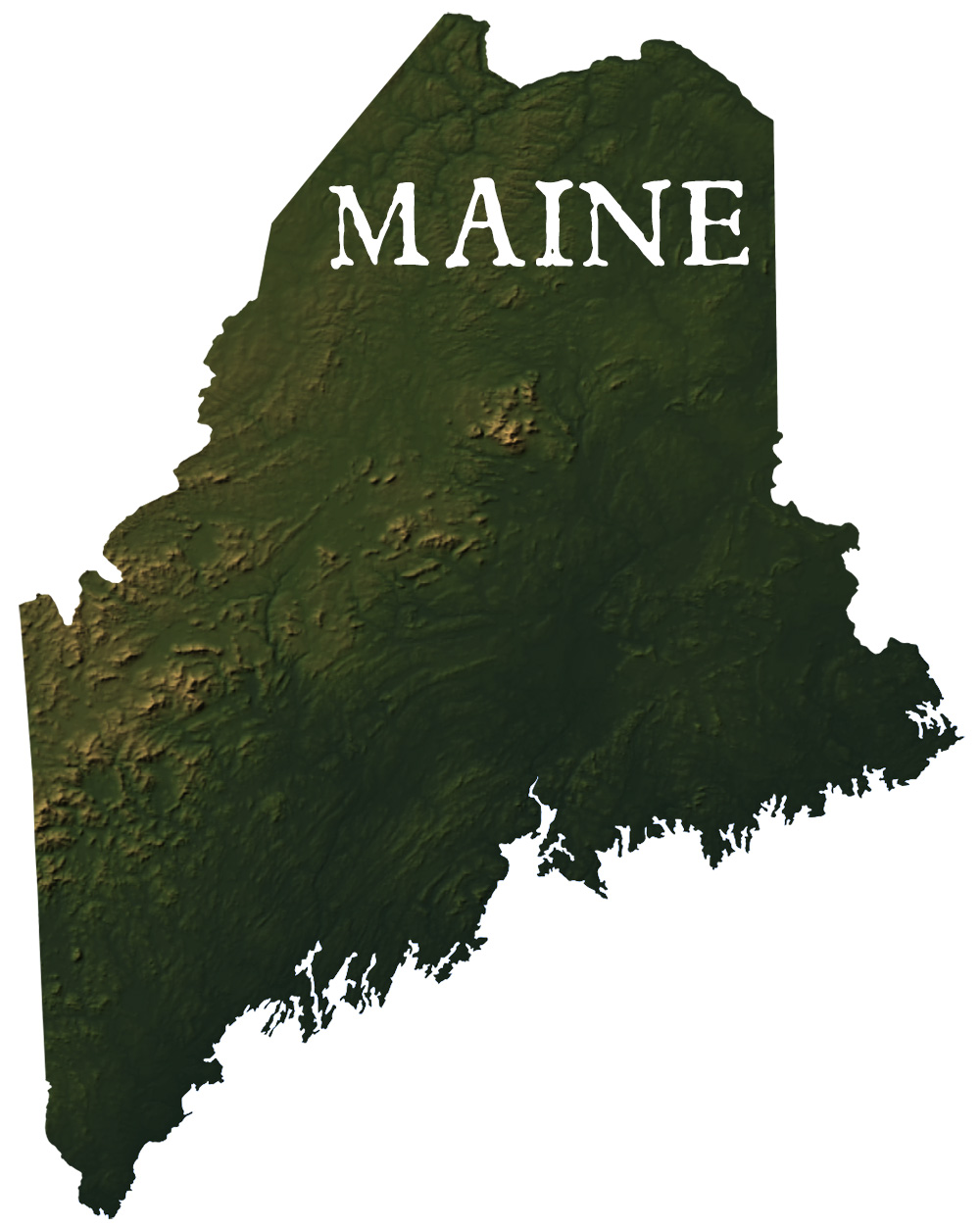 Maine State Records Map