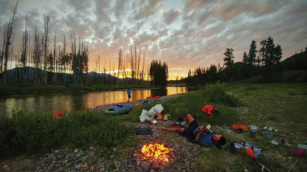 camping by river