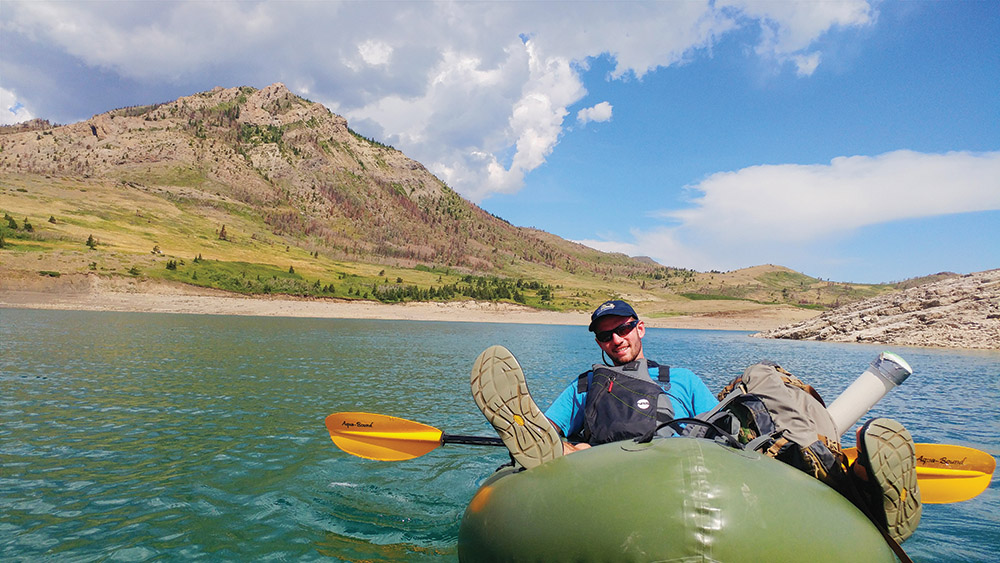 man in raft