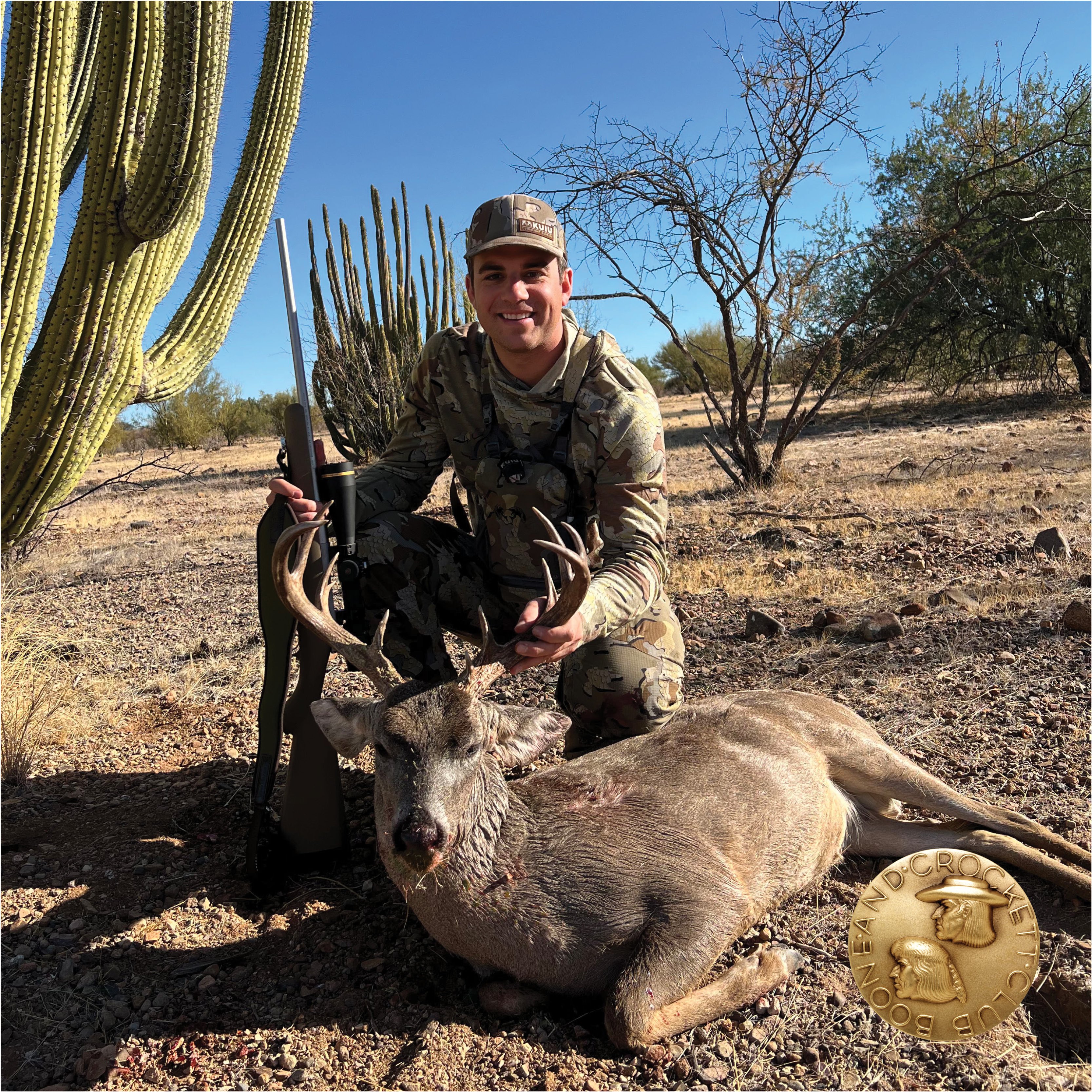 man with deer