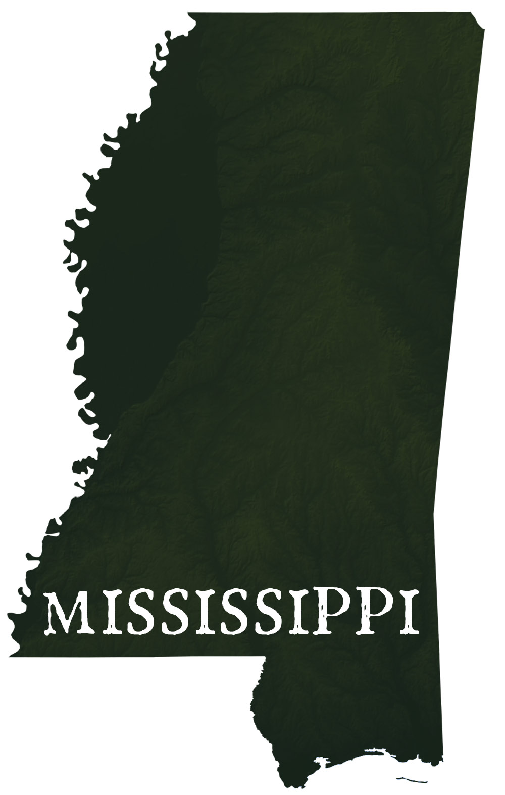 Mississippi State Records Map