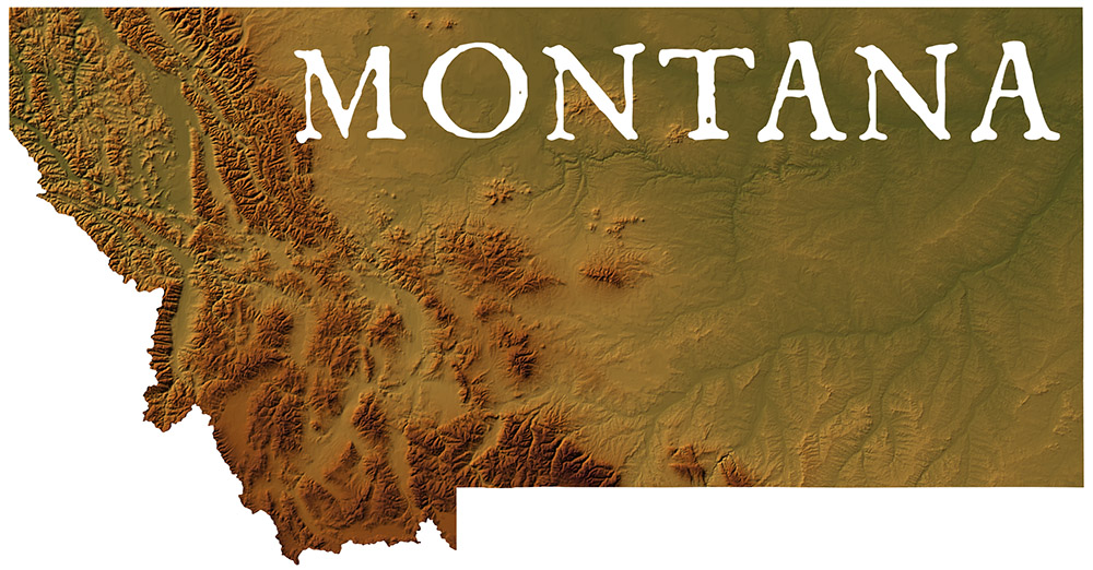 Montana State Records Map