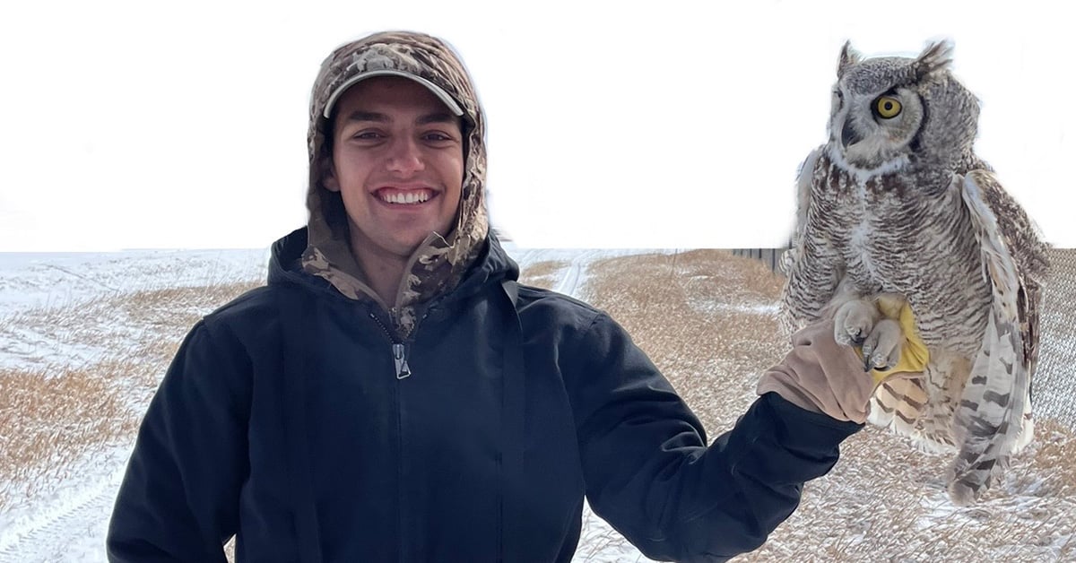 man with owl