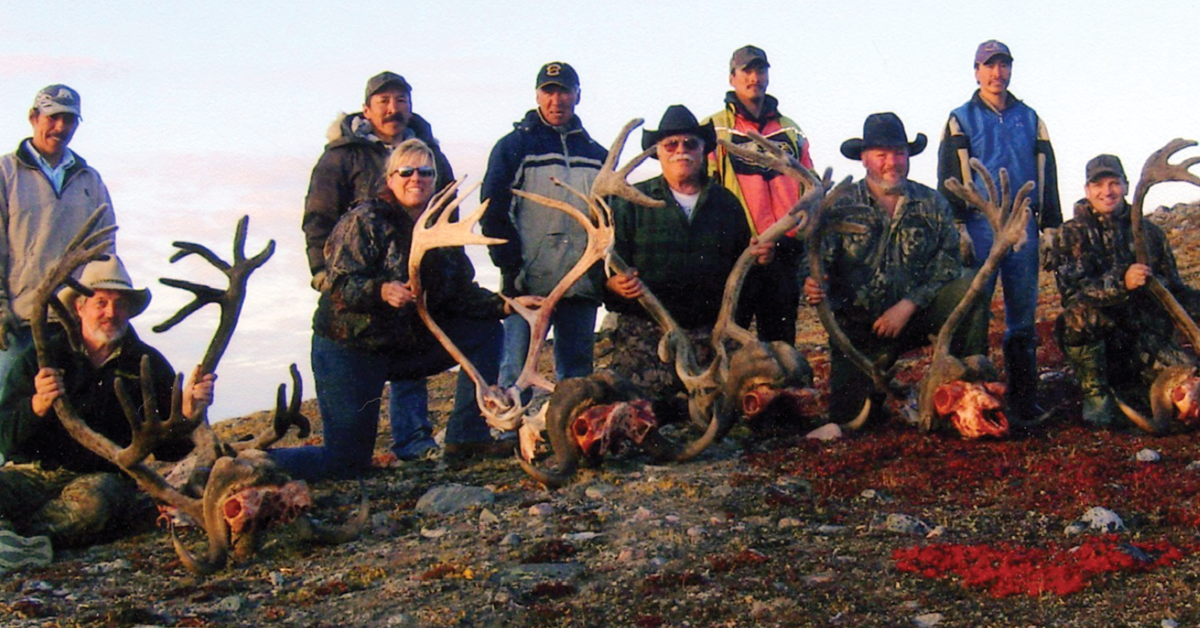 Jim Zumbo and Outdoor writers with Caribou
